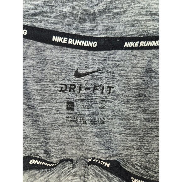 Nike Dri-Fit Running 1/4 Zip Pullover XXL Gray Long Sleeve Top Lightweight - Picture 5 of 7